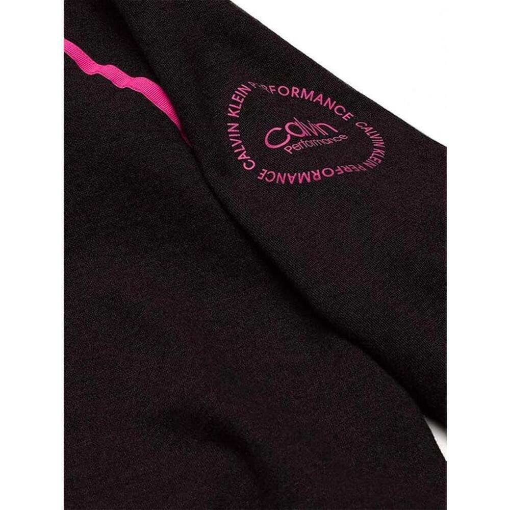 Calvin Klein Women's Logo Long Sleeve Raglan Crop Pullover Hoodie, XL, Black - Picture 3 of 6